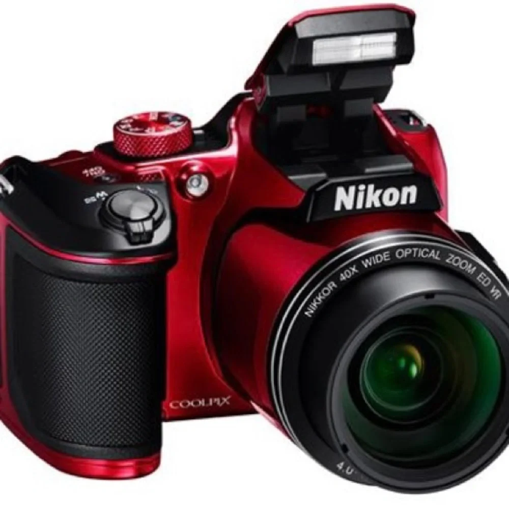 Used Nikon Coolpix B500 Digital Point & Shoot Camera, Red E